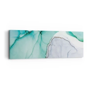 Bild auf Leinwand - Leinwandbild - Eine Studie in Türkis - 90x30 cm