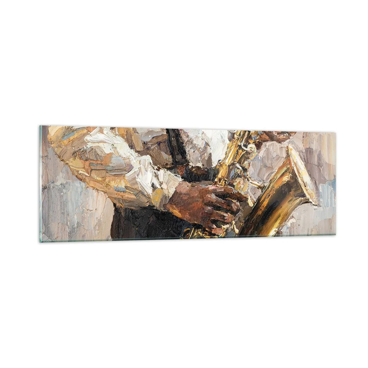 Glasbild - Bild auf glas - Zeit fürs Solo - 90x30 cm