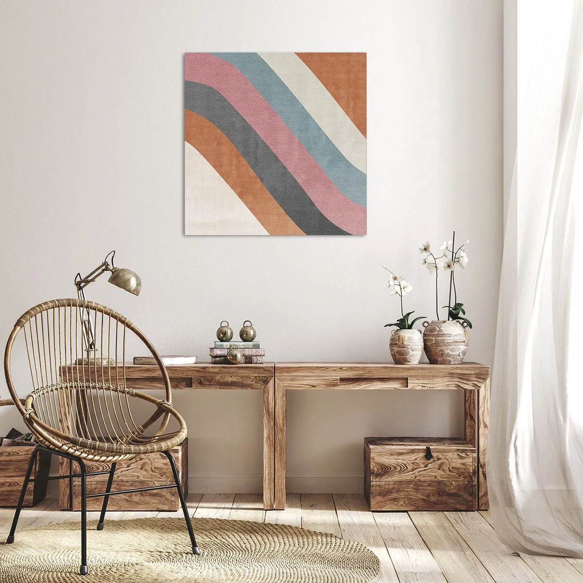 Bild auf Leinwand - Leinwandbild - Diagonale Komposition – Bewegung - 50x50 cm