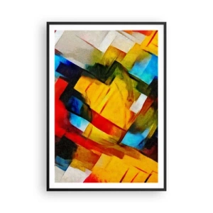 Poster in einem schwarzem Rahmen - Ein bunter Interleaver - 70x100 cm