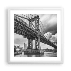 Poster in einem weißen Rahmen - Ins Herz der Stadt - 40x40 cm