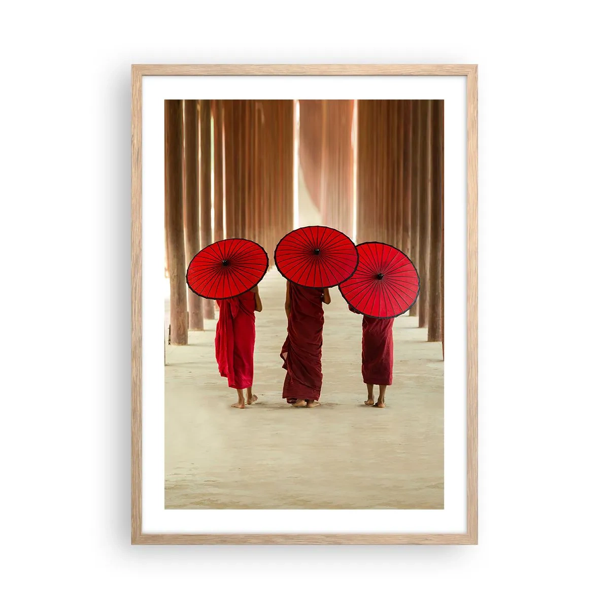 Poster in einem Rahmen aus heller Eiche - Auf dem Weg ins Reine Land - 50x70 cm