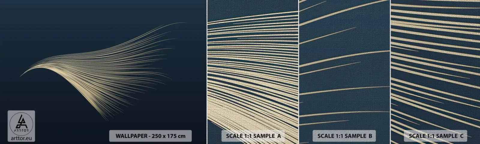 Fototapeten Muster Premium Canvas - Wie das Haar eines Engels - Abstraktion, Stück, Grafik - 100x30 cm