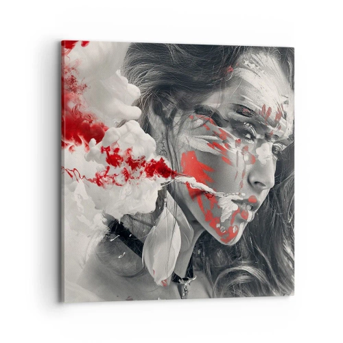 Bild auf Leinwand - Leinwandbild - Im Dunst der Absurdität - 70x70 cm