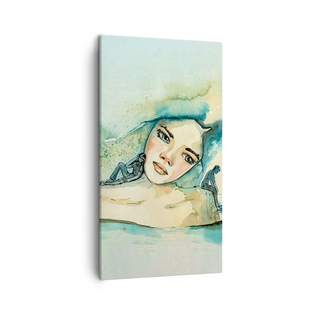 Bild auf Leinwand - Leinwandbild - Bin ich blau? - 45x80 cm
