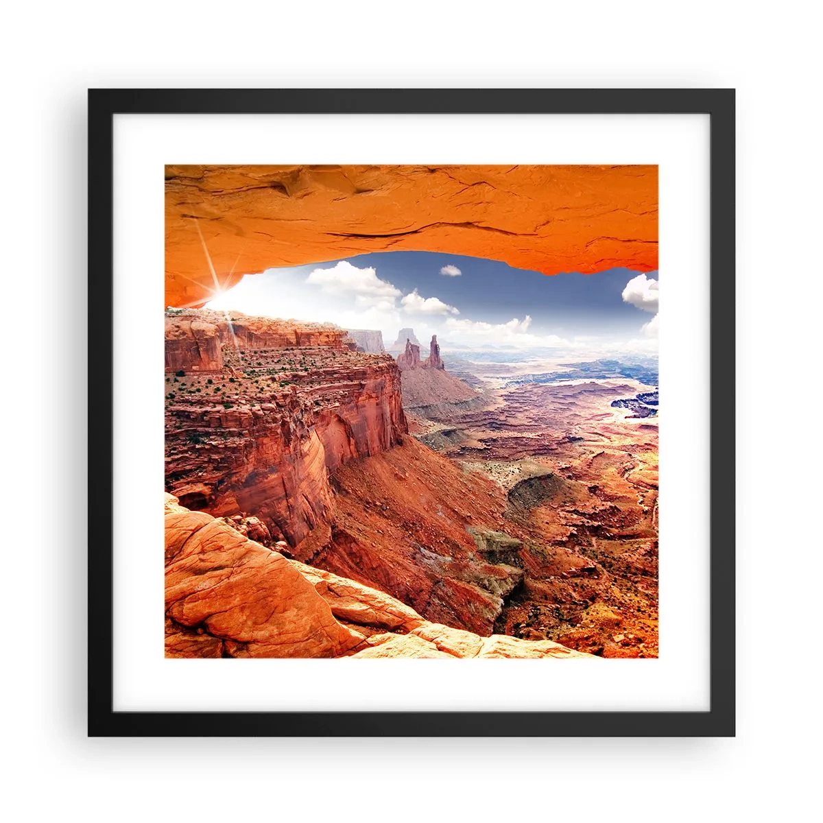 Poster in einem schwarzem Rahmen - Von der Natur selbst geschnitzt - 40x40 cm