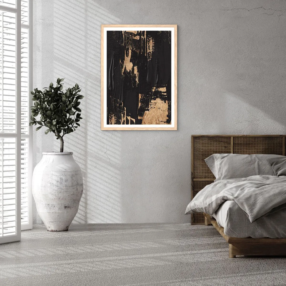 Poster in einem Rahmen aus heller Eiche - Spur einer Berührung - 61x91 cm