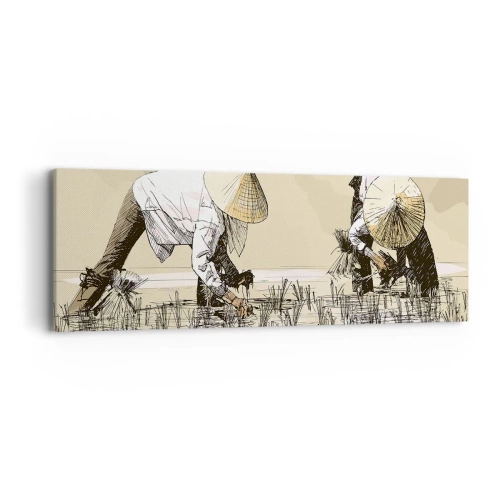 Bild auf Leinwand - Leinwandbild - Erfolgreiche Ernte - 90x30 cm