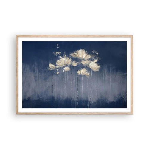 Poster in einem Rahmen aus heller Eiche - Wie Blütenblätter im Wind - 91x61 cm