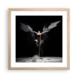 Poster in einem Rahmen aus heller Eiche - Elfen existieren - 40x40 cm