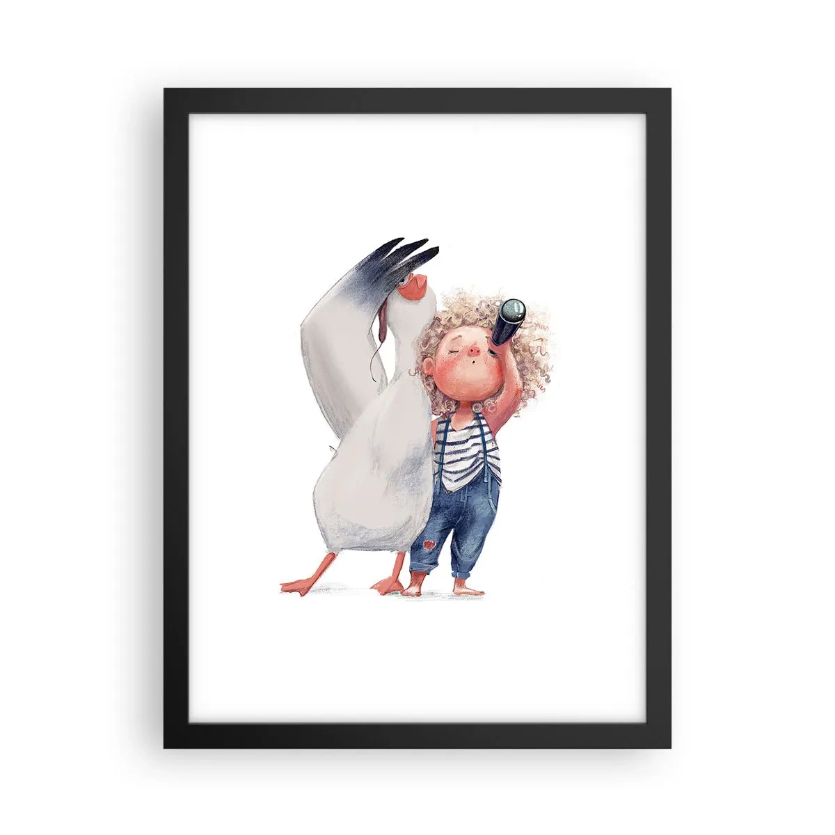 Poster in einem schwarzem Rahmen - Toller Reiseplan - 30x40 cm