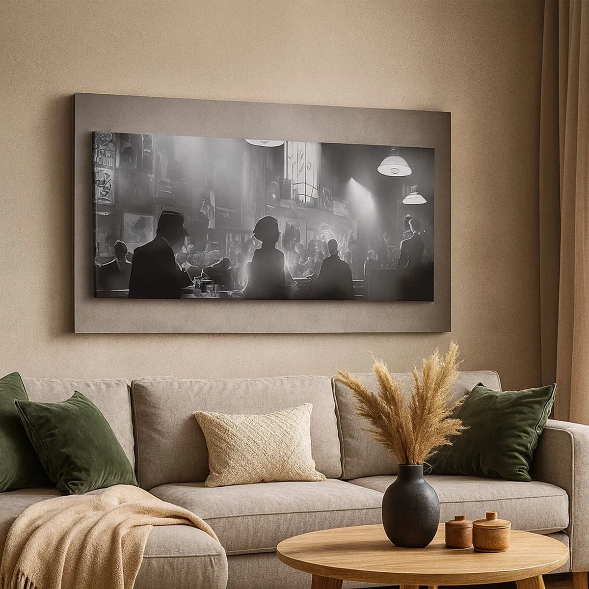 Bild auf Leinwand - Leinwandbild - In Jazz-Atmosphäre - 100x40 cm