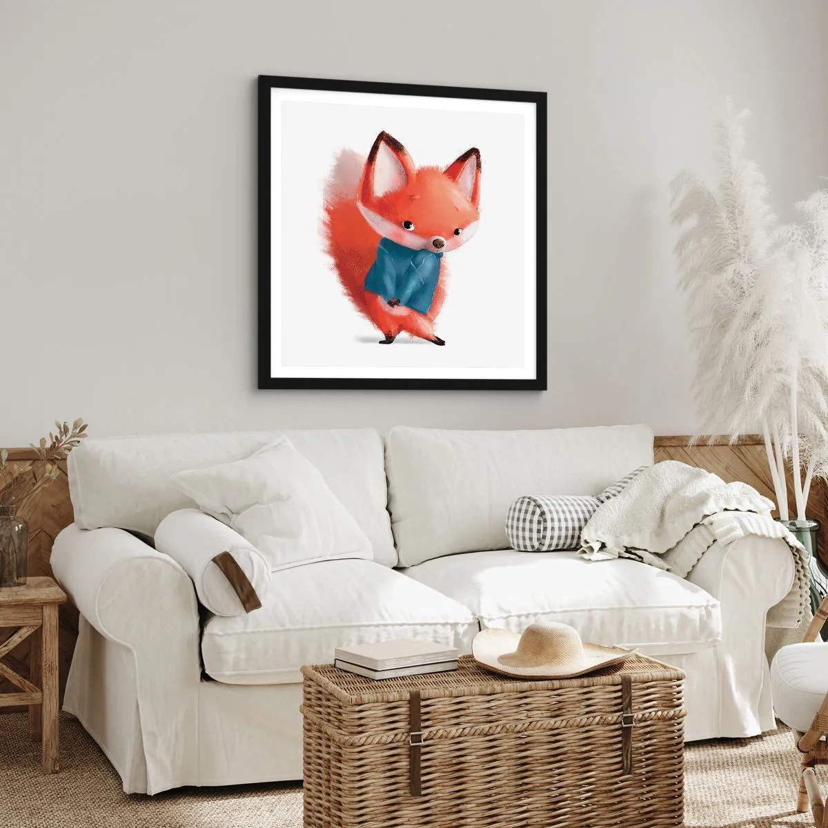Poster in einem schwarzem Rahmen - Steht mir das gut? - 50x50 cm