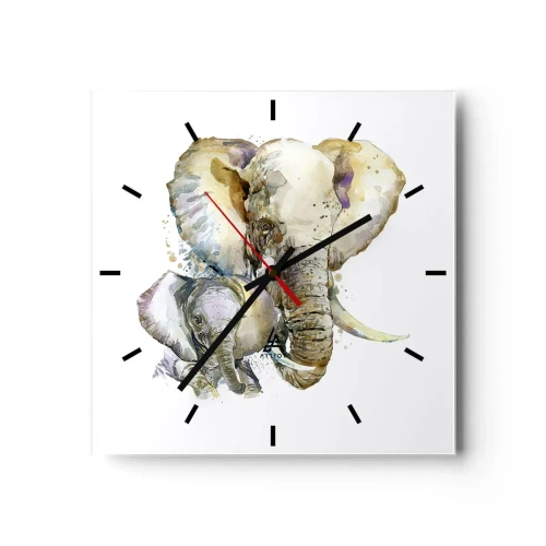 Wanduhr - Glasuhr - Mama ist kein Zuhause - 40x40 cm
