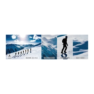 Fototapeten Muster Premium Sand - Das Team der Eroberer - Bergwanderung, Landschaft, Alpen - 100x30 cm