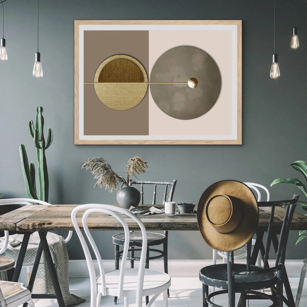 Poster in einem Rahmen aus heller Eiche - Perfekte Balance - 100x70 cm
