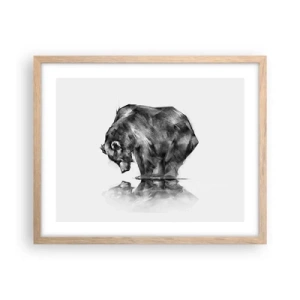 Poster in einem Rahmen aus heller Eiche - Schön, jemanden in der Nähe zu sehen - 50x40 cm