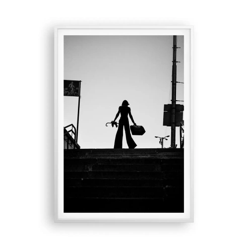 Poster in einem weißen Rahmen - Städtisches Wandern - 70x100 cm