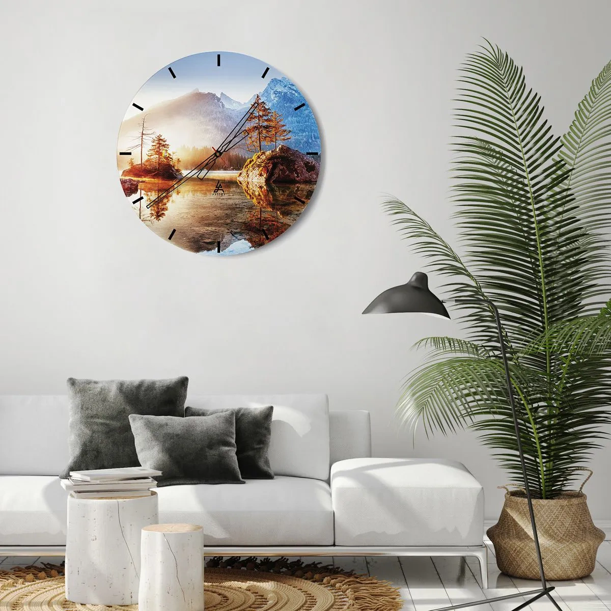 Wanduhr - Glasuhr - Natur in neuem Licht - 40x40 cm