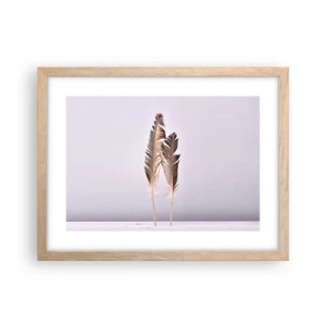 Poster in einem Rahmen aus heller Eiche - Gegen das Nichts - 40x30 cm