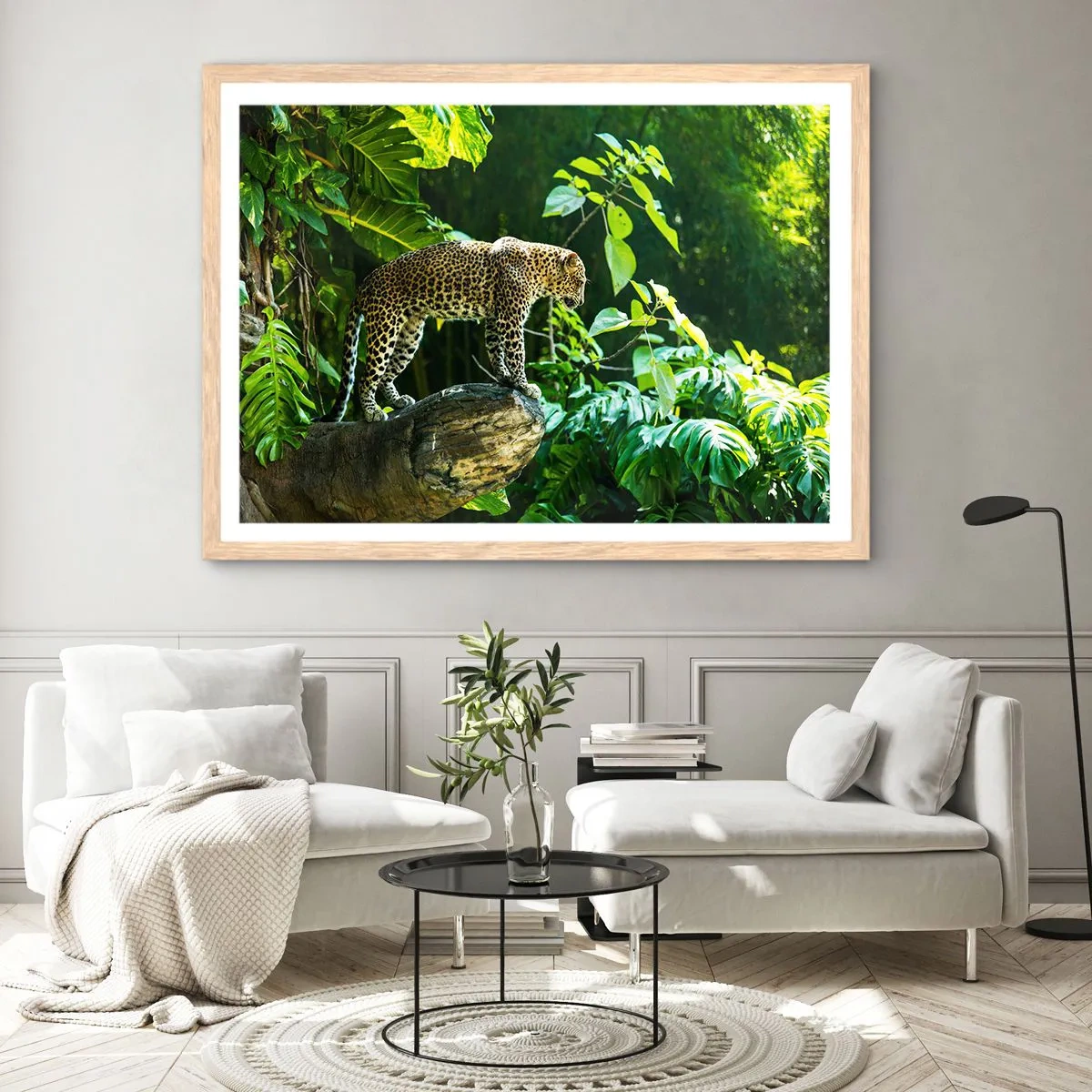 Poster in einem Rahmen aus heller Eiche - Auf die Jagd? - 50x40 cm
