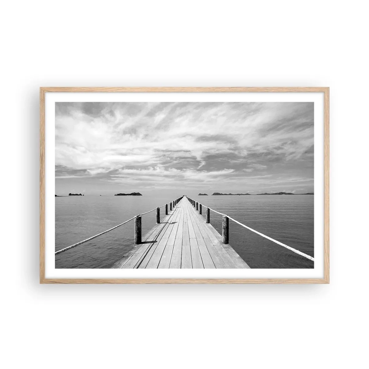 Poster in einem Rahmen aus heller Eiche - Oder vielleicht eine Reise ... - 91x61 cm