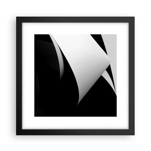 Poster in einem schwarzem Rahmen - Lichtflächen aus der Schattentiefe - 30x30 cm