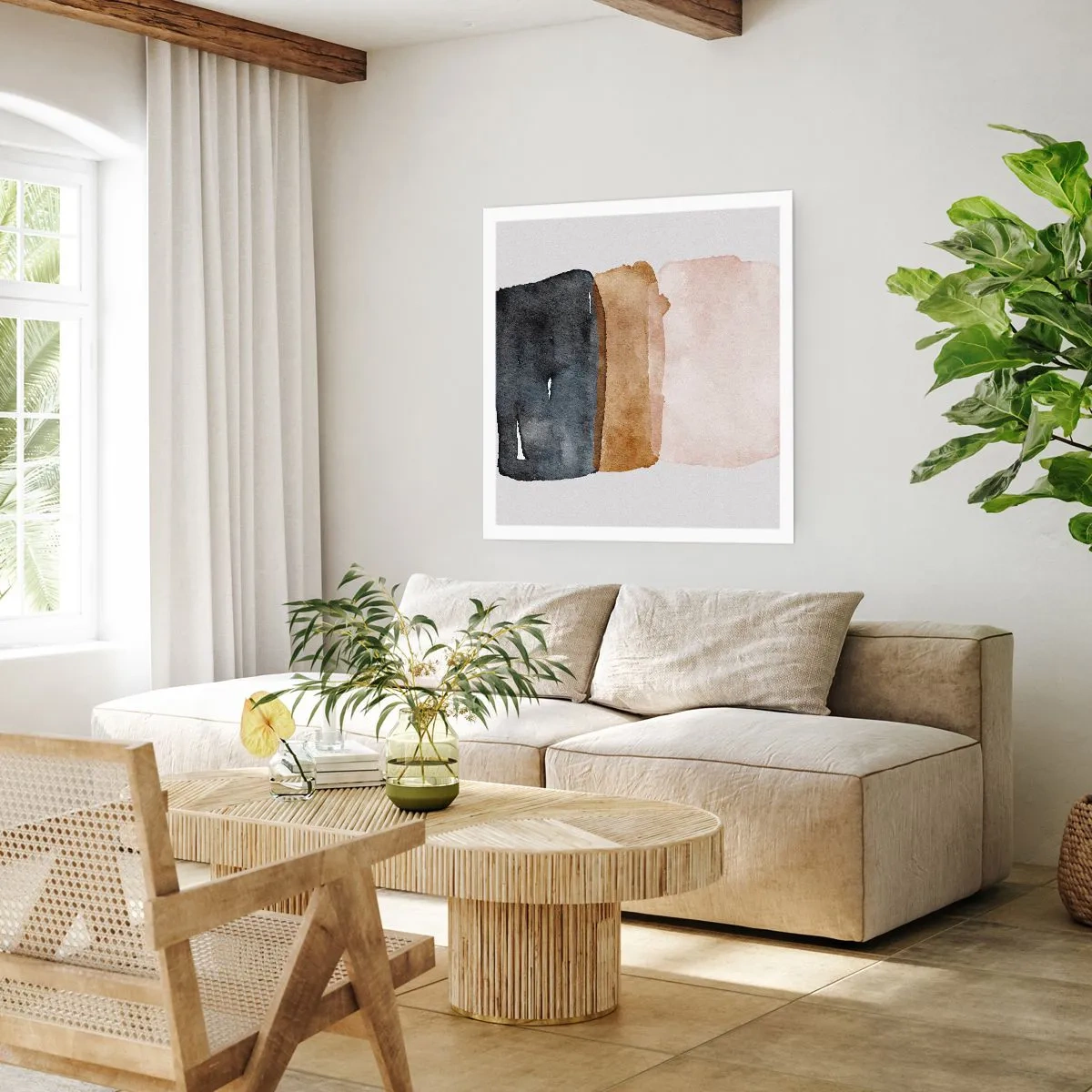 Poster - Die Komposition der Farben der Erde - 60x60 cm