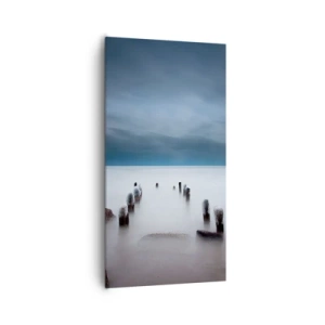 Bild auf Leinwand - Leinwandbild - Nachdenklicher See - 65x120 cm