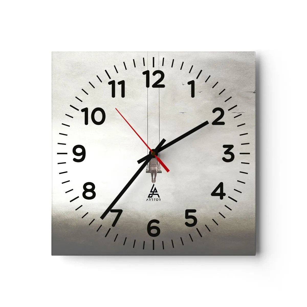 Wanduhr - Glasuhr - Ein Kind in uns - 40x40 cm