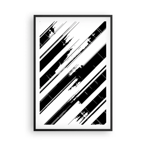 Poster in einem schwarzem Rahmen - Eine intensive und dynamische Komposition - 61x91 cm