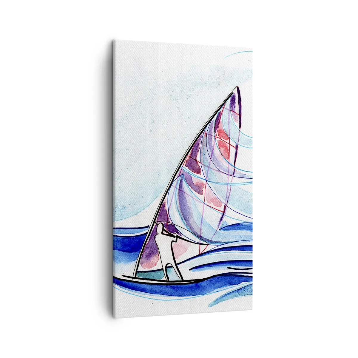 Bild auf Leinwand - Leinwandbild - Mit dem Wind im Rhythmus der Wellen - 45x80 cm