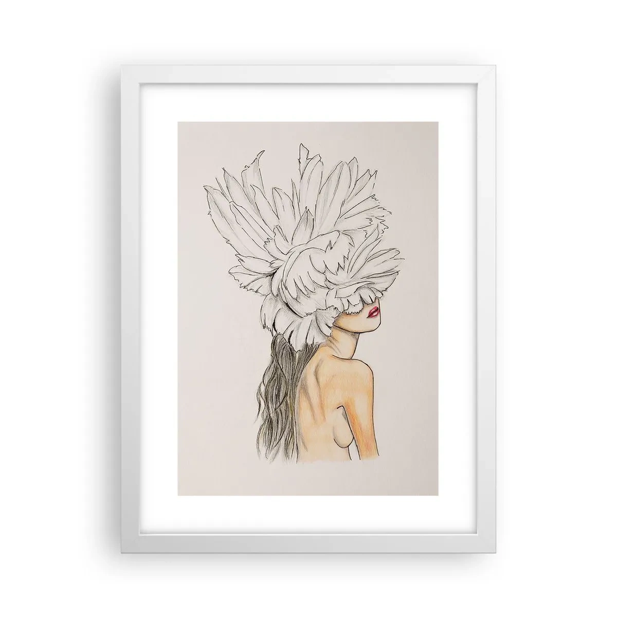 Poster in einem weißen Rahmen - Gekrönte Schönheit - 30x40 cm