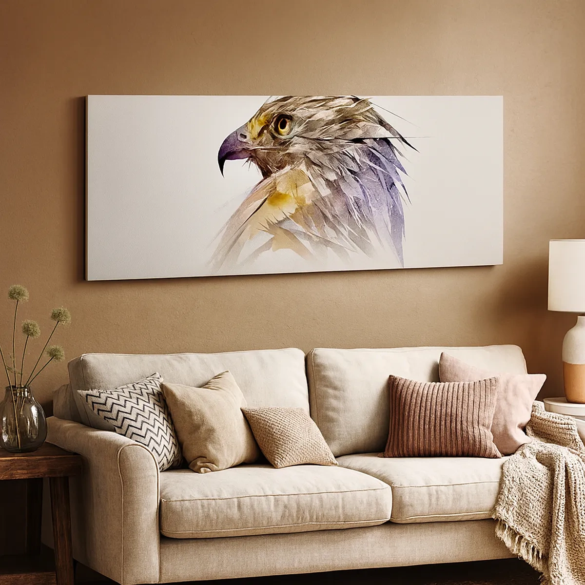 Bild auf Leinwand - Leinwandbild - Porträt eines Kriegers - 30x30 cm