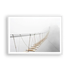 Poster in einem weißen Rahmen - Wohin wird es dich führen? - 100x70 cm