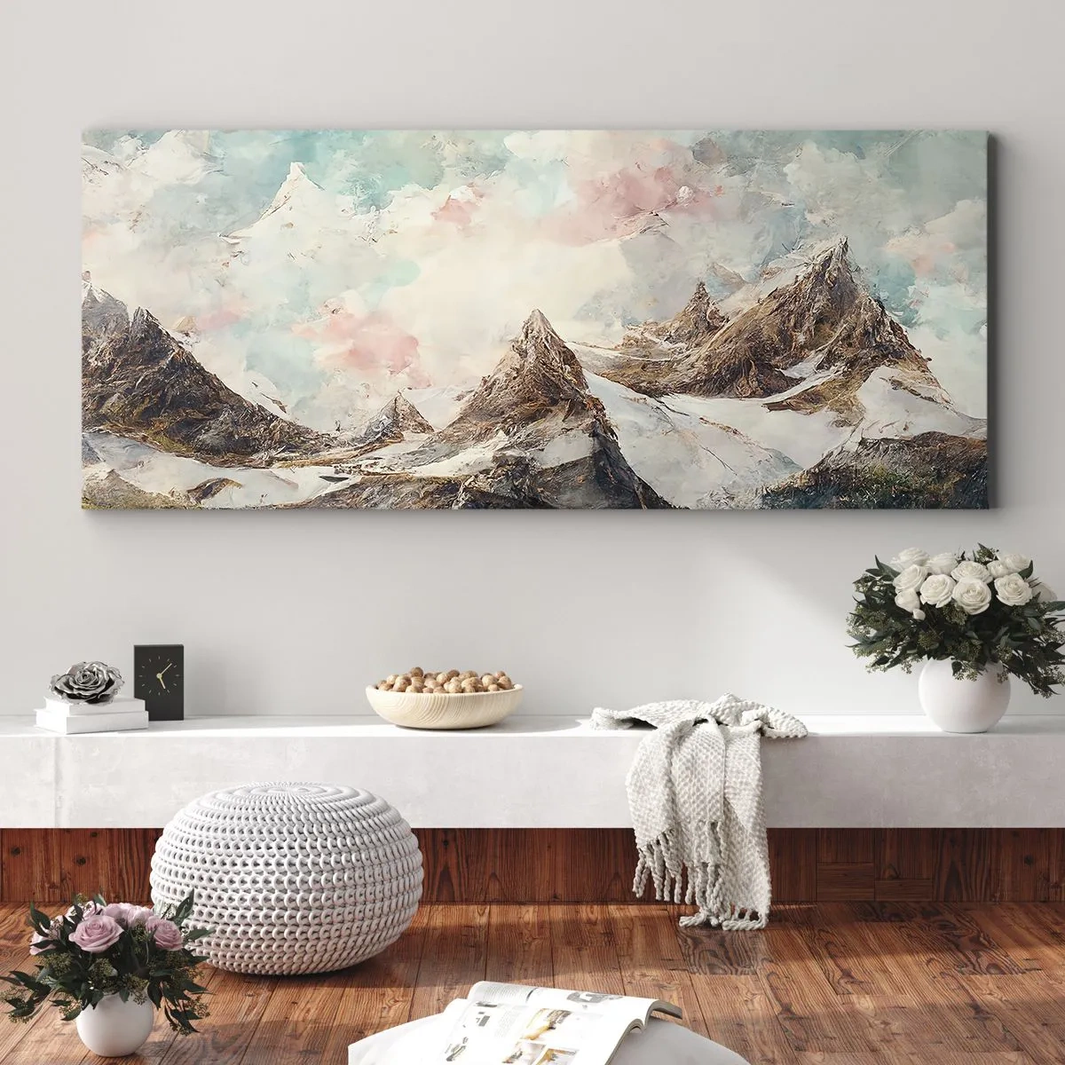 Bild auf Leinwand - Leinwandbild - Felsklingen - 90x30 cm