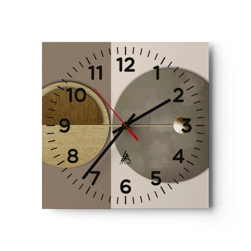 Wanduhr - Glasuhr - Perfekte Balance - 40x40 cm