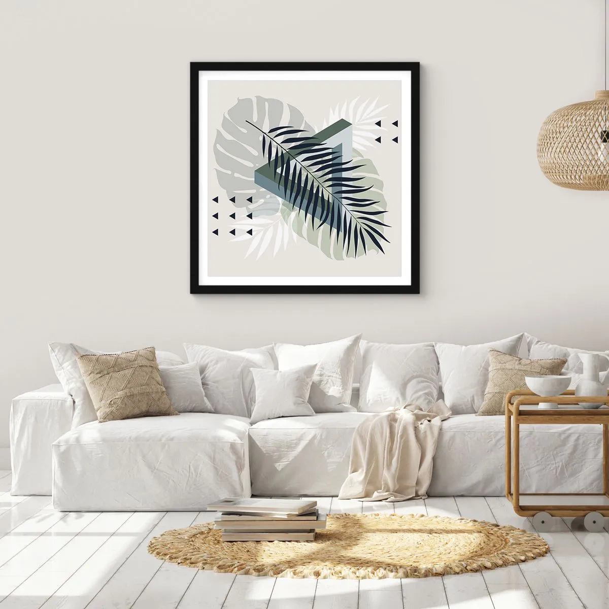 Poster in einem schwarzem Rahmen - Natur und Geometrie – zwei Ordnungen? - 40x40 cm