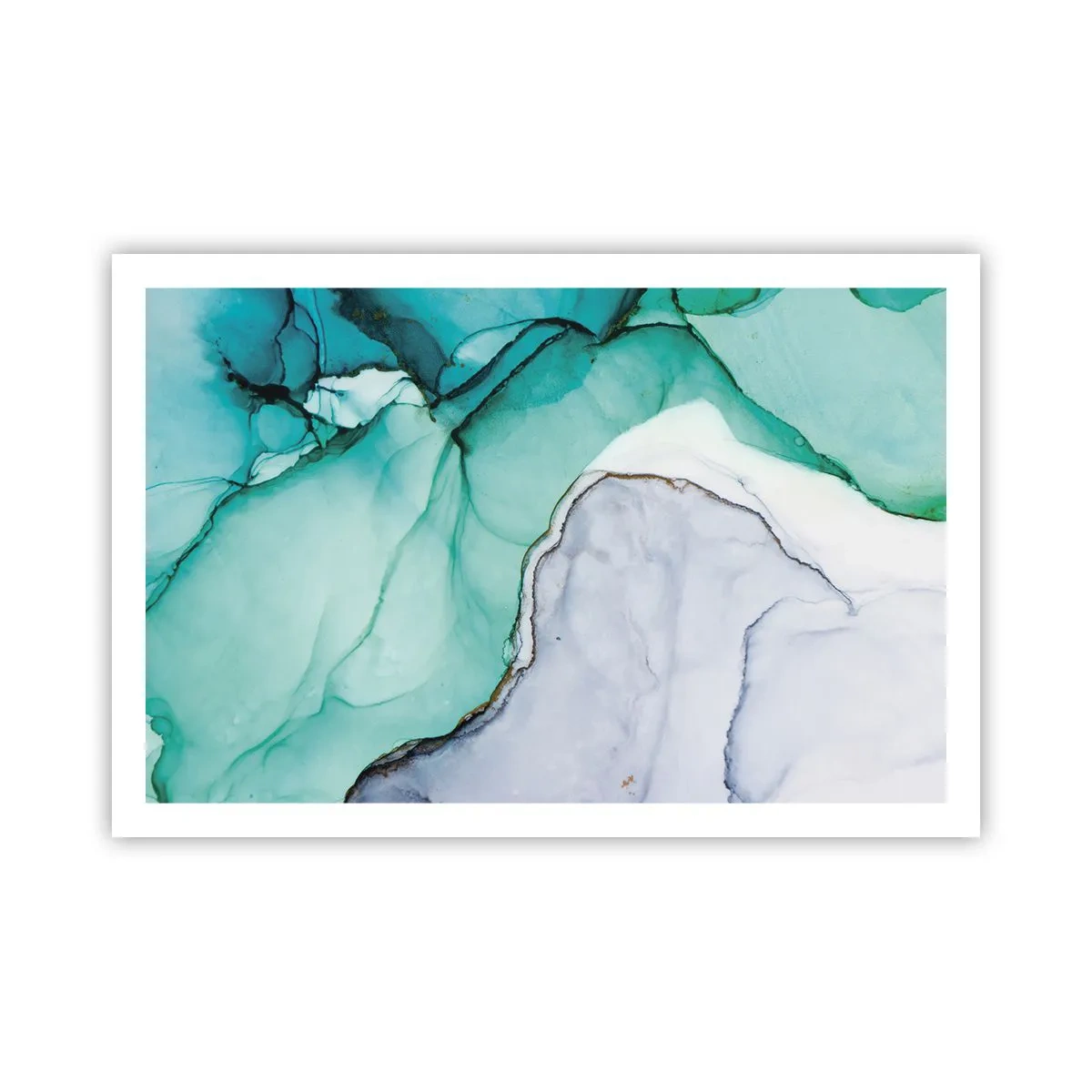 Poster - Eine Studie in Türkis - 91x61 cm