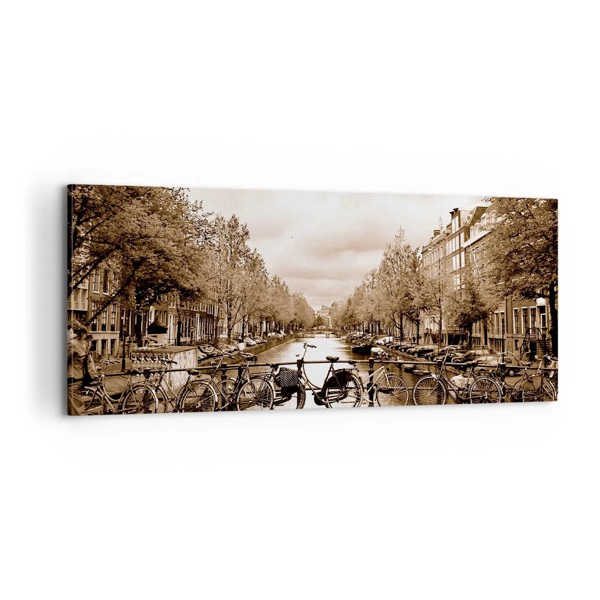 Bild auf Leinwand - Leinwandbild - Niederländische Atmosphäre - 100x40 cm