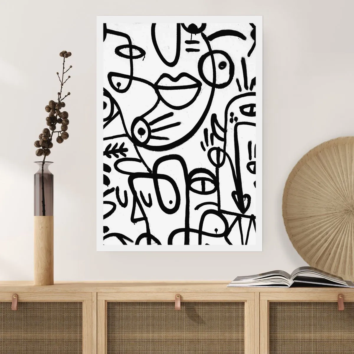 Poster - Gesichter und Luftspiegelungen - 40x50 cm