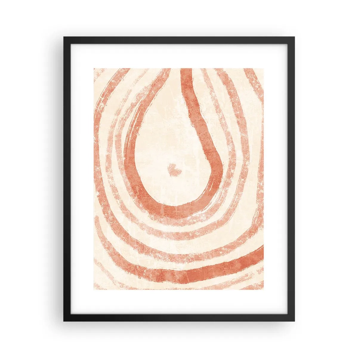 Poster in einem schwarzem Rahmen - Korallenkreise – Komposition - 40x50 cm