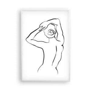 Poster in einem weißen Rahmen - Morgenakte - 61x91 cm