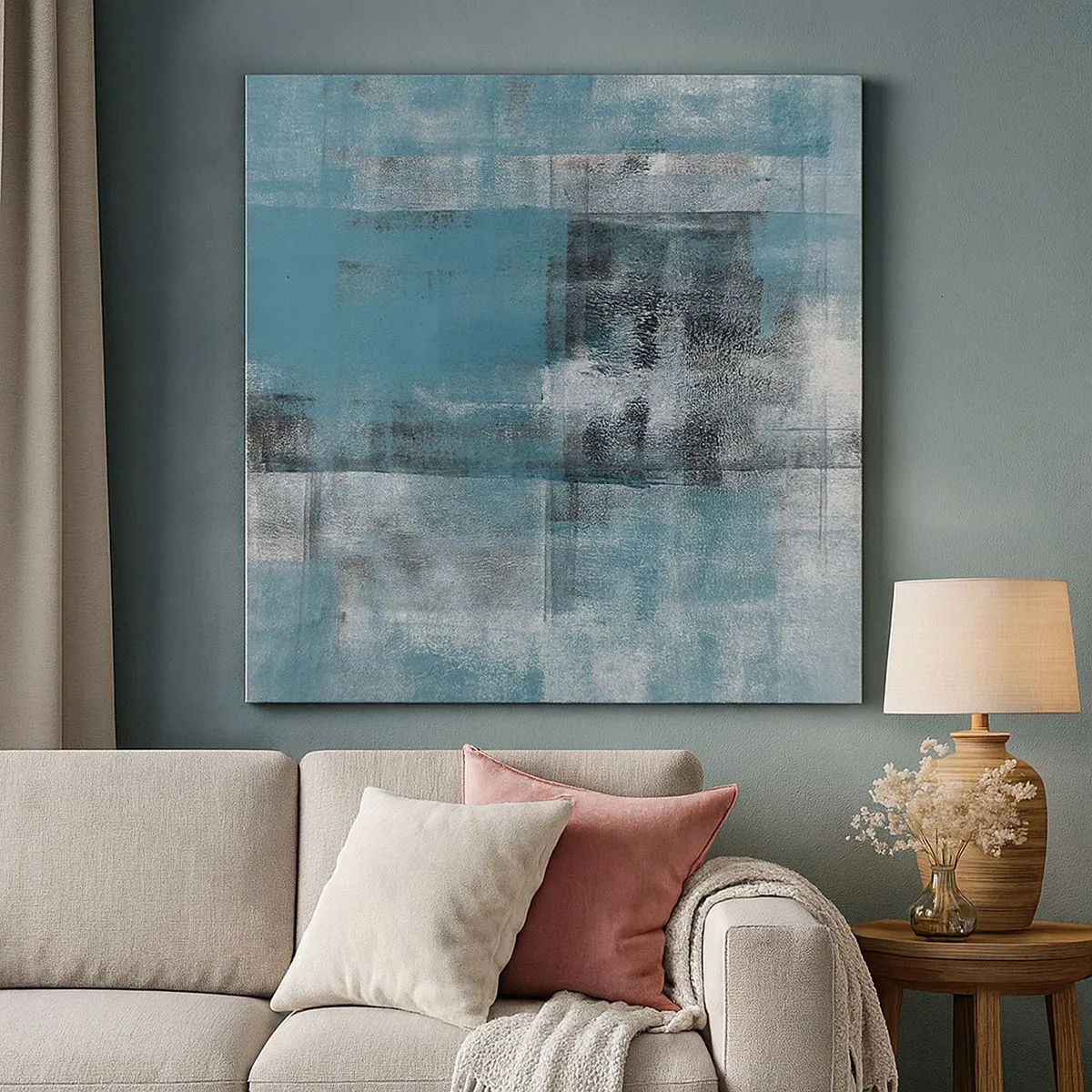 Bild auf Leinwand - Leinwandbild - Wasser und Luft - 30x30 cm