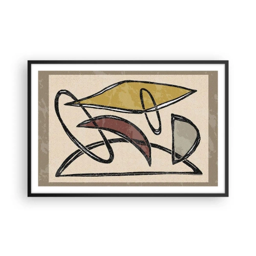 Poster in einem schwarzem Rahmen - Vertikale und Horizontale - 91x61 cm