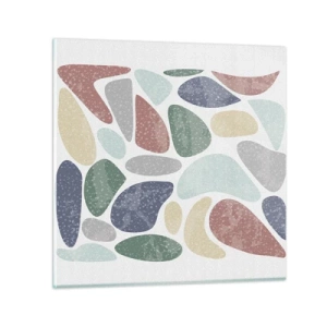 Glasbild - Bild auf glas - Mosaik aus pulverförmigen Farben - 50x50 cm