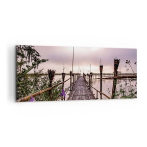 Bild auf Leinwand - Leinwandbild - Frieden und Ruhe Asiens - 100x40 cm