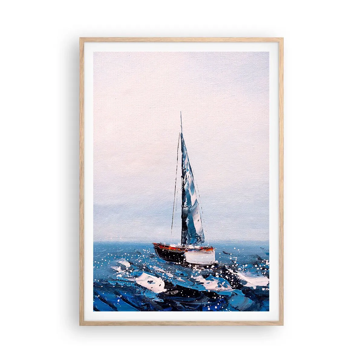 Poster in einem Rahmen aus heller Eiche - Bruderschaft des Windes - 70x100 cm