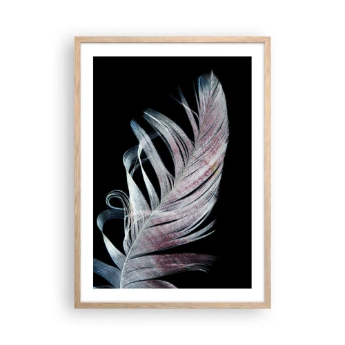 Poster in einem Rahmen aus heller Eiche - Denke an Berührung - 50x70 cm