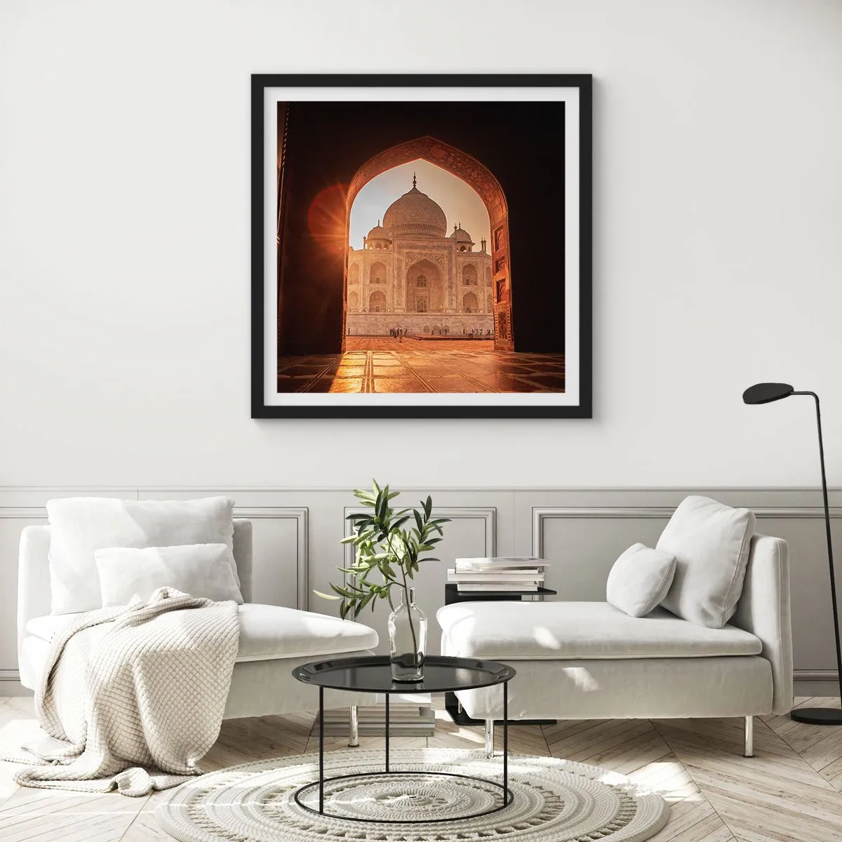Poster in einem schwarzem Rahmen - Denkmal der überirdischen Liebe - 30x30 cm